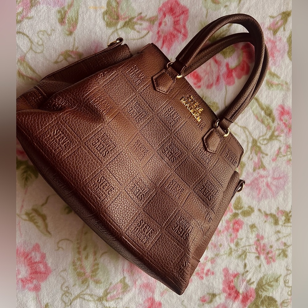 Steve Madden Brown Leather Tote Bag